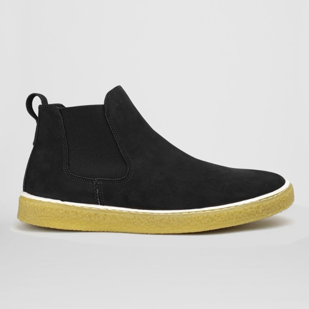 Bota Masculina Couro Camurça Casual Elástico - Pre... - NOTORIAN'S SHOP