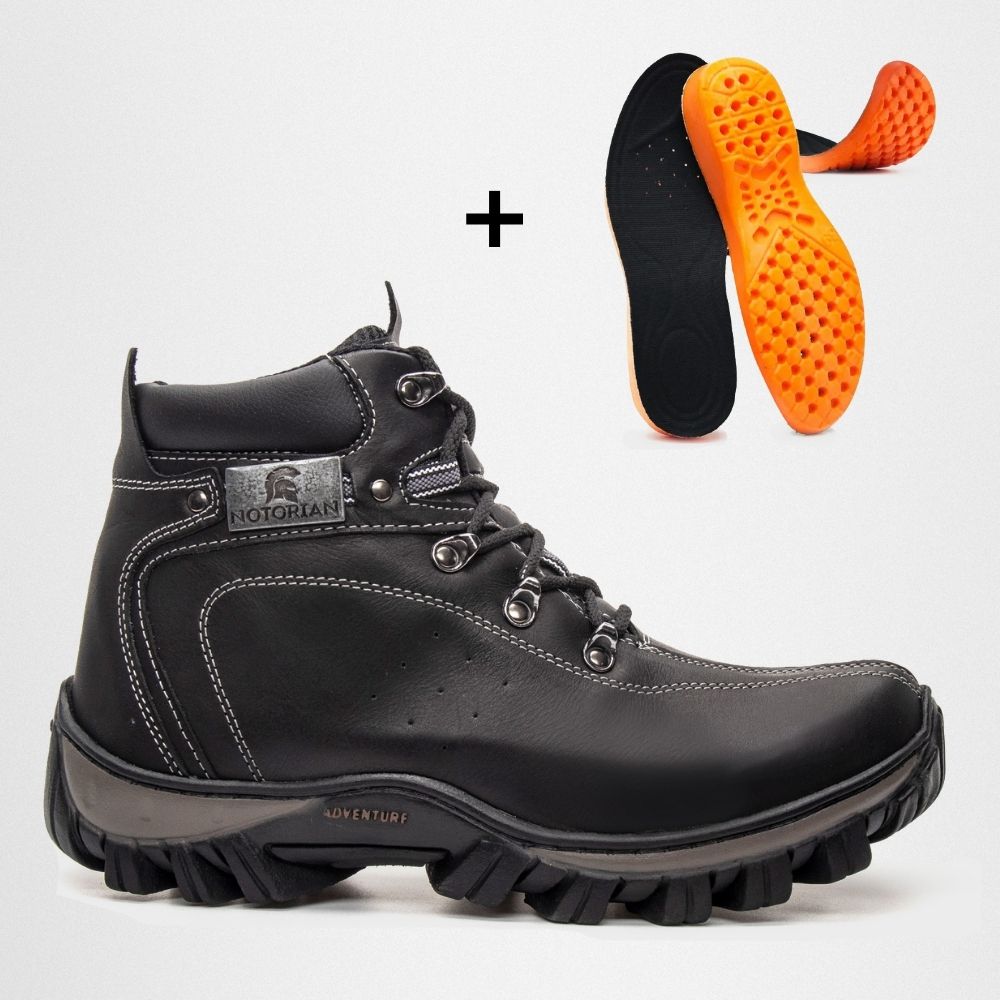 Bota Adventure Eagle Masculina em Couro - Preto - NOTORIAN'S SHOP