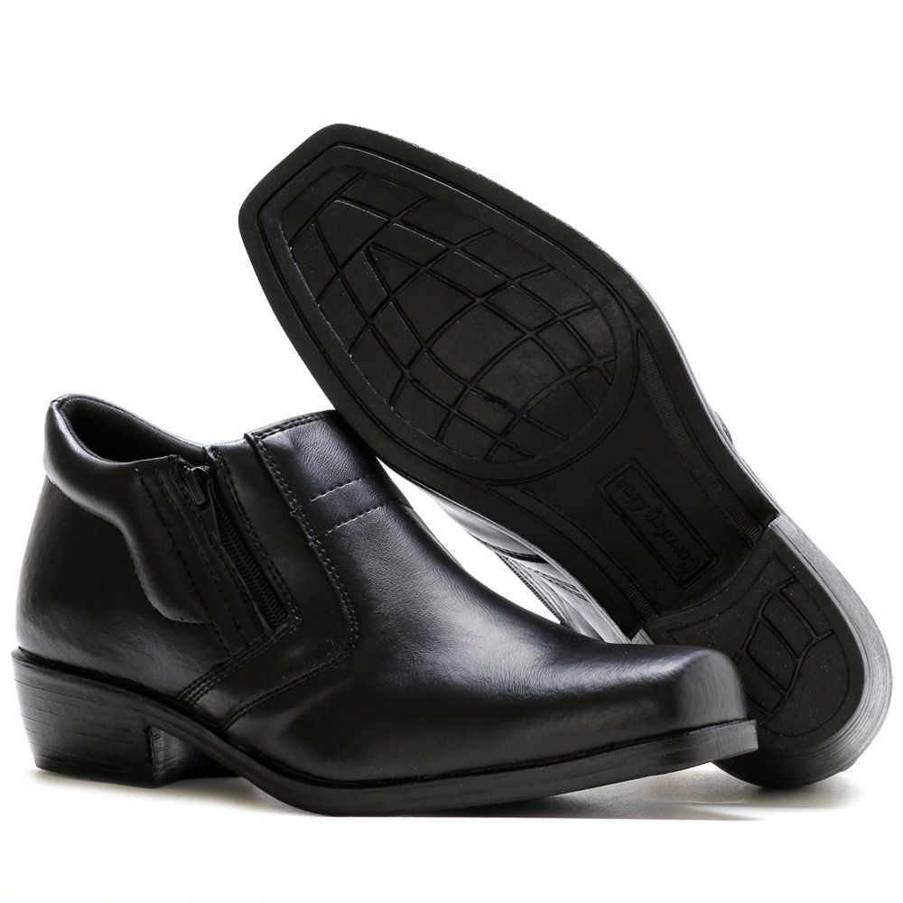 Bota Social Masculina Cano Médio Preto - NOTORIAN'S SHOP