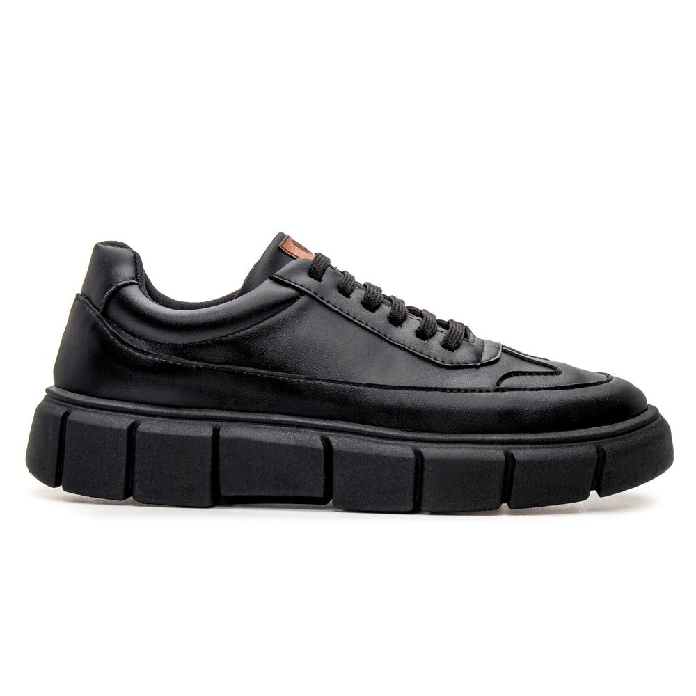 Tênis Sneaker Masculino Solado Alto - Preto/Preto - NOTORIAN'S SHOP