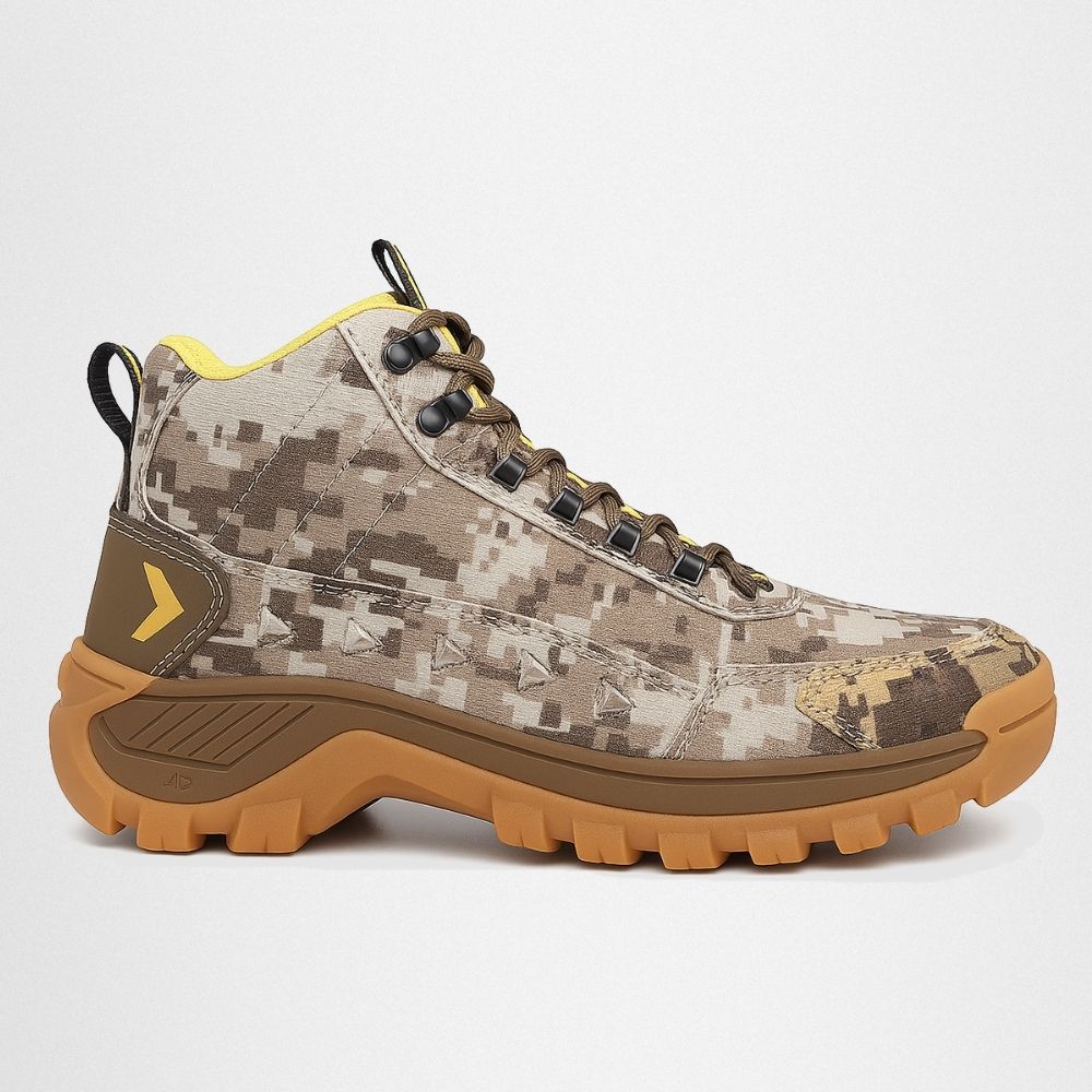 Bota Masculina Couro Legítimo Cano Médio - Camufla... - NOTORIAN'S SHOP