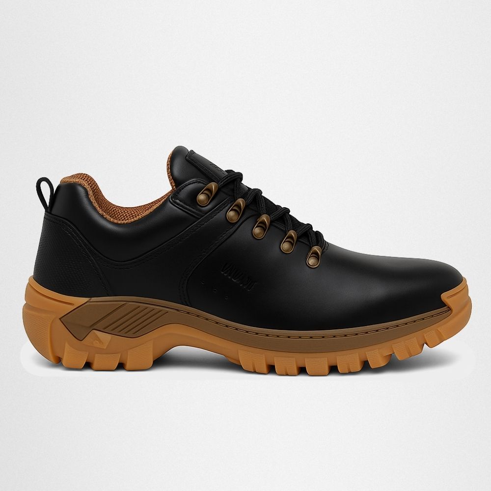 Bota Masculina Couro Legítimo Cano Curto - Preto - NOTORIAN'S SHOP