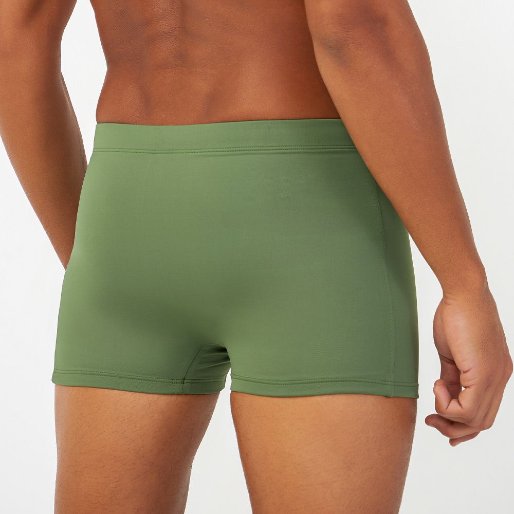 SUNGA BOXER COM ZIPER VERTICAL VERDE MILITAR