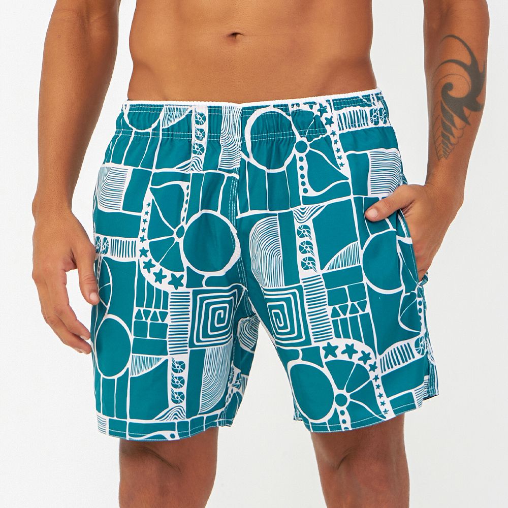 BERMUDA BEACH TÊNIS ESTAMPADA ROTA SOLAR VERDE