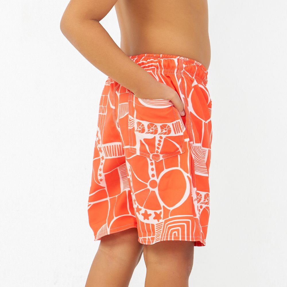 BERMUDA BEACH TÊNIS ESTAMPADA INFANTIL ROTA SOLAR LARANJA