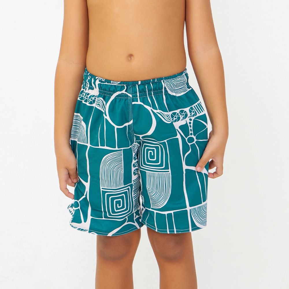 BERMUDA BEACH TÊNIS ESTAMPADA INFANTIL ROTA SOLAR VERDE