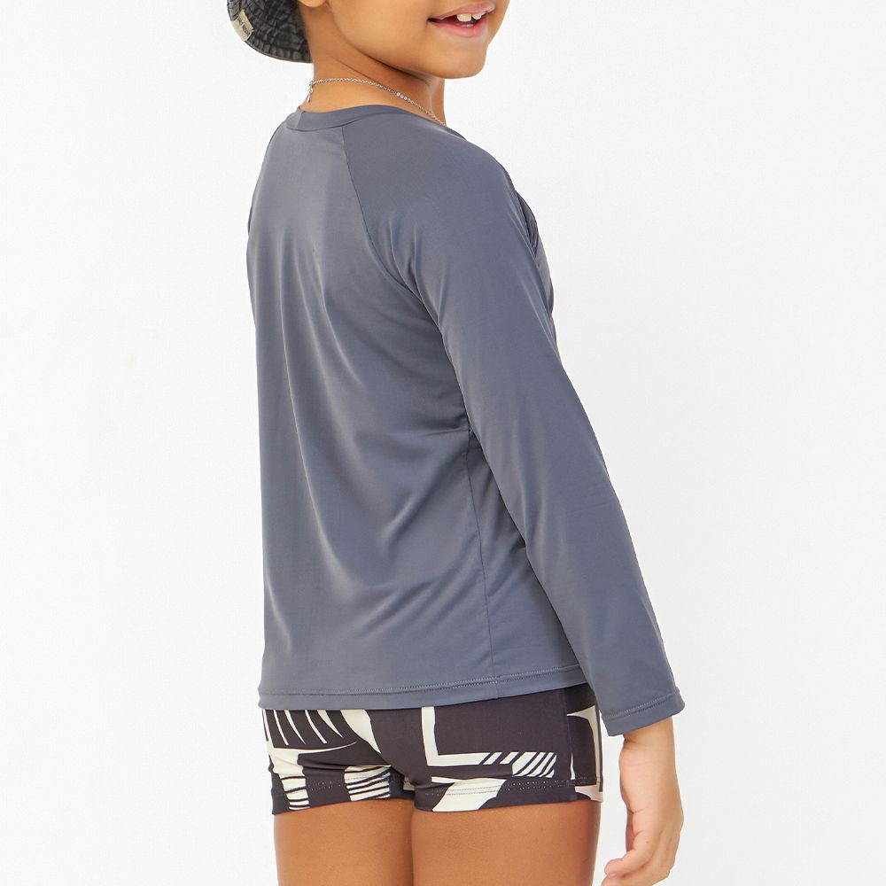 CAMISETA UV CAVA COMUM INFANTIL GRAFITE