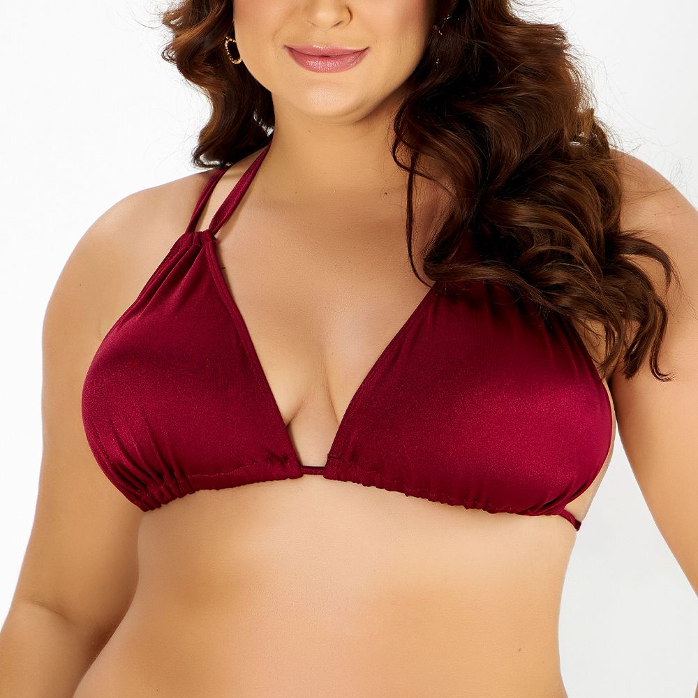 TOP CORTININHA LISO HIBISCO