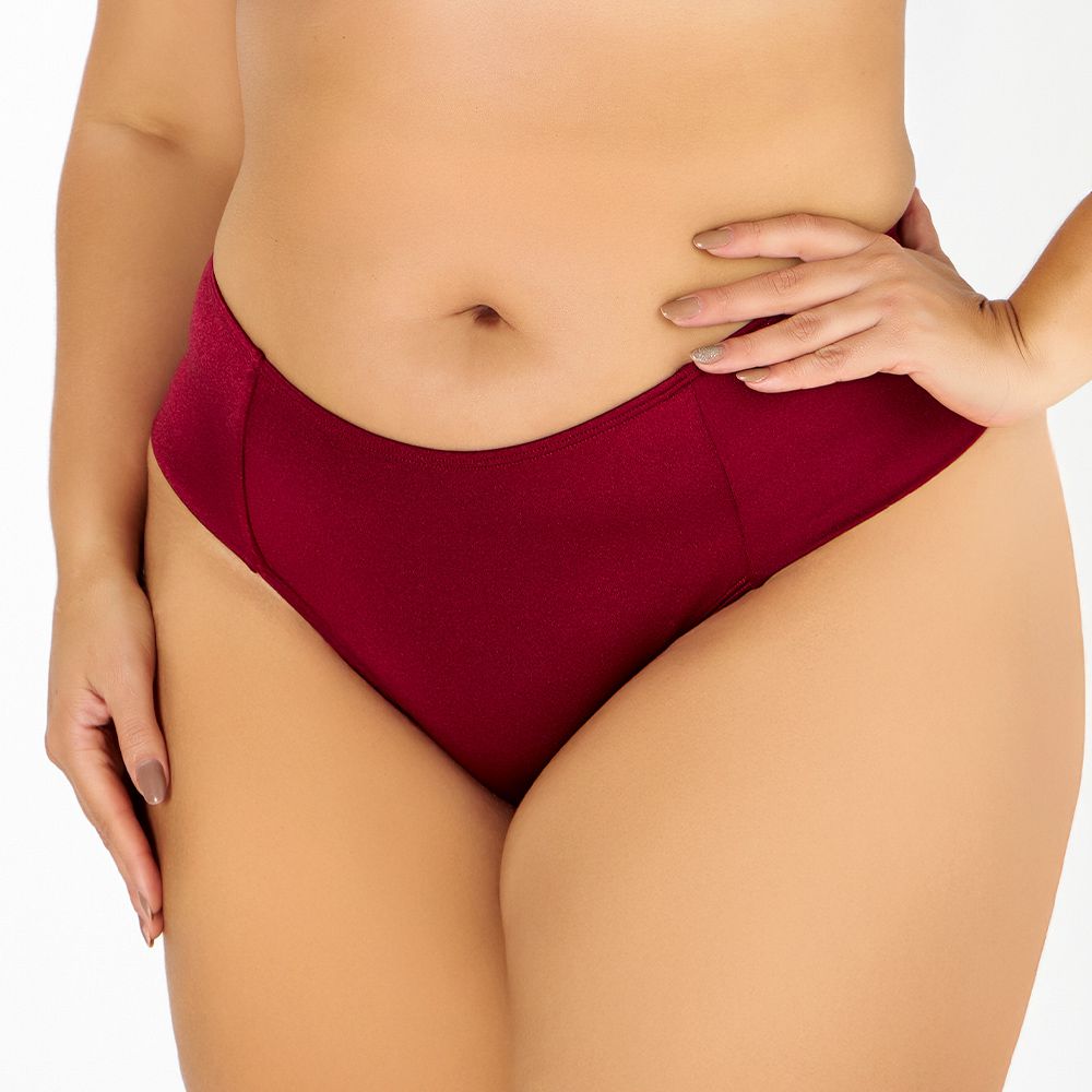 BIQUINI PLUS COM RECORTE LISO HIBISCO