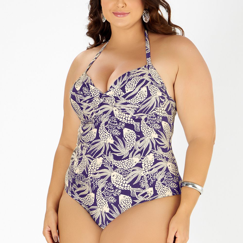 MAIO PLUS C/ BOJO E NÓ ESTAMPADO FUNDO DO MAR