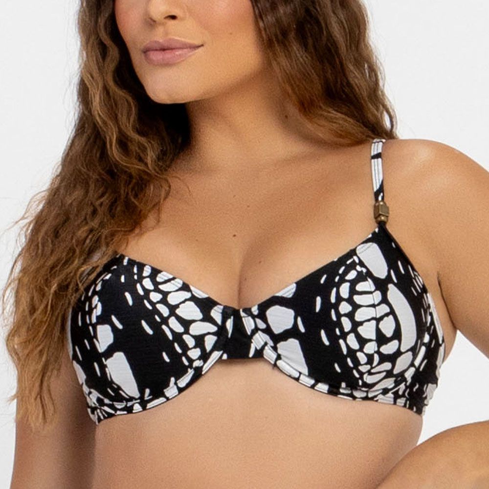 TOP MEIA TAÇA C/ ALÇAS DECOR ESTAMPADO PEDRAS DO AGRESTE