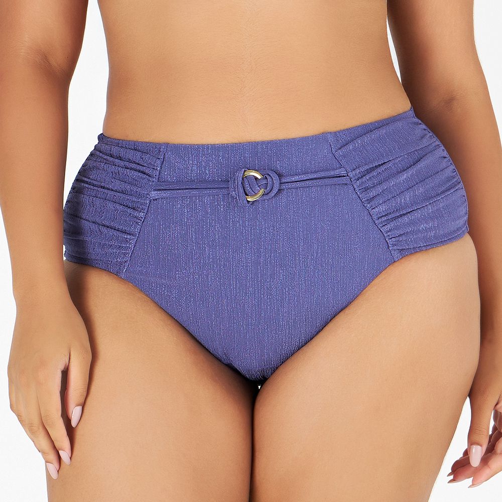 BIQUINI MAX DRAPEE LISO ZB AZUL LUZEIRO