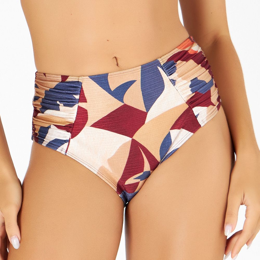 BIQUINI MAX DRAPEE ESTAMPADO ZB FOLHAGEM AQUARELADA