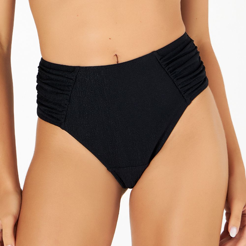 BIQUINI MAX DRAPEE FIO DENTAL LISO ZERO BARRIGA PRETO