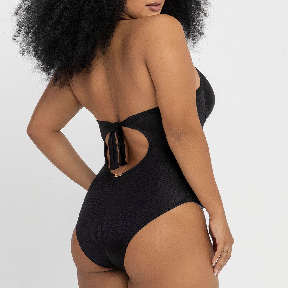 MAIÔ MEIA TAÇA LISO ZERO BARRIGA PRETO