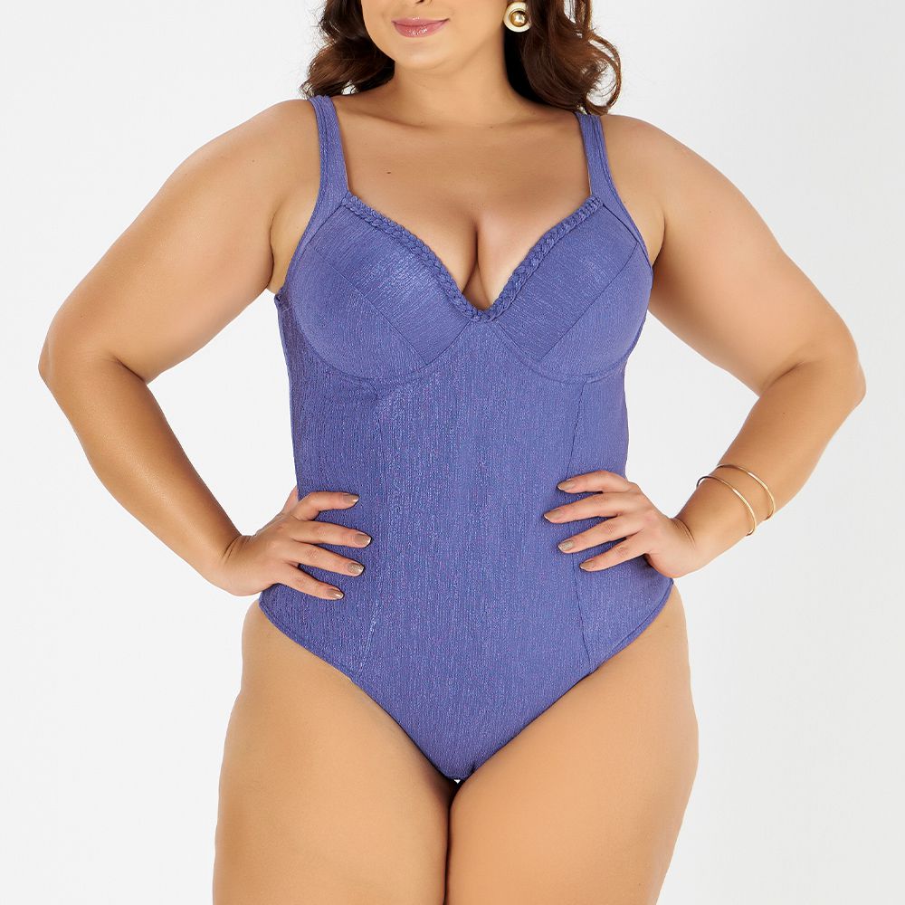 MAIO C/ BJ RECORTE E TRANÇA LISO ZB AZUL LUZEIRO