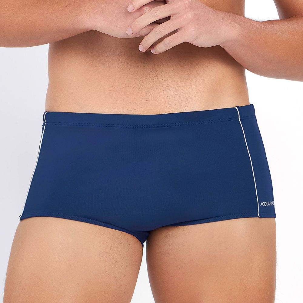 SUNGA SLIP COM RECORTE MARINHO COM VERDE PETROLEO