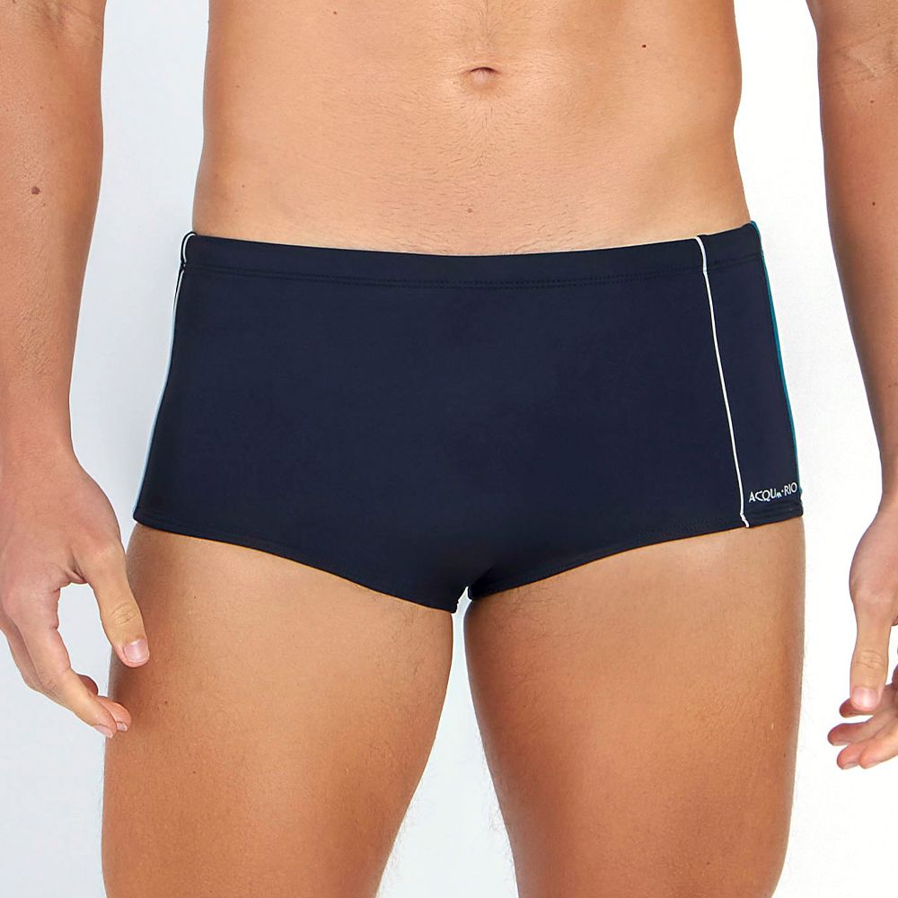 SUNGA SLIP COM RECORTE PRETO COM VERDE PETROLEO