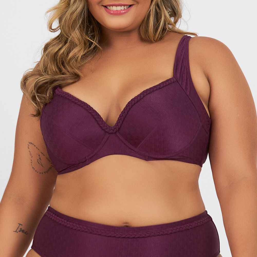 TOP COM BOJO PLUS LISO MALBEC