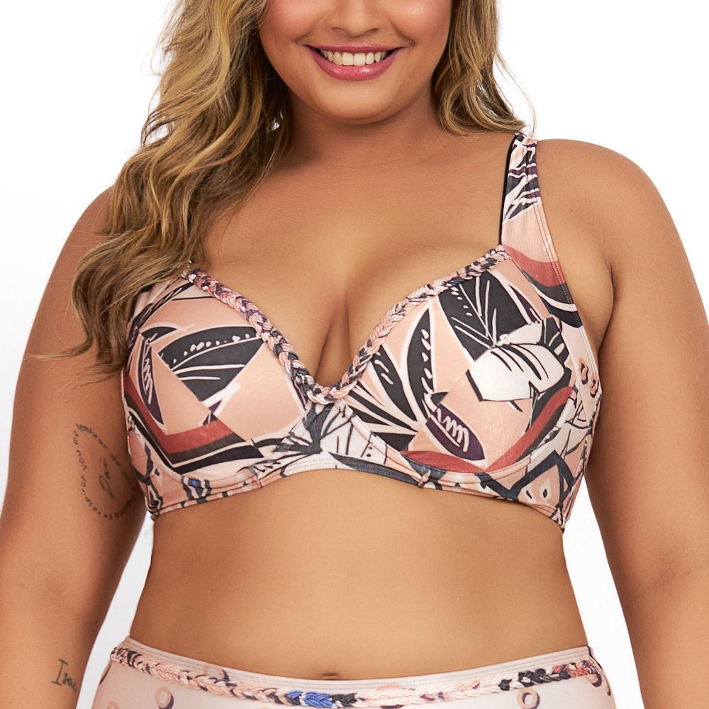 TOP COM BOJO PLUS ESTAMPADO BRASIL POP