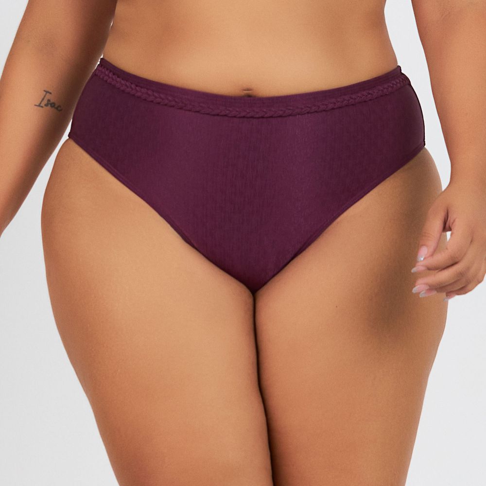 BIQUINI MAX BASICO PLUS LISO MALBEC