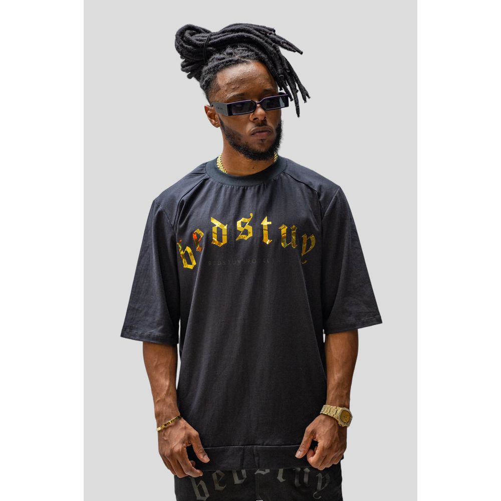 CAMISETA T-SHIRT OVERSIZED PRETO- GOLD - BED STUY BROOKLYN