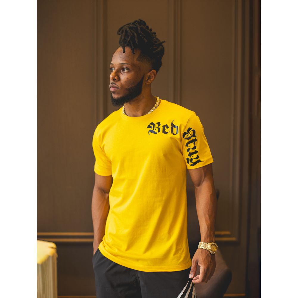 CAMISETA BASICA BED THE POWER AMARELO/PRETO - BED STUY BROOKLYN