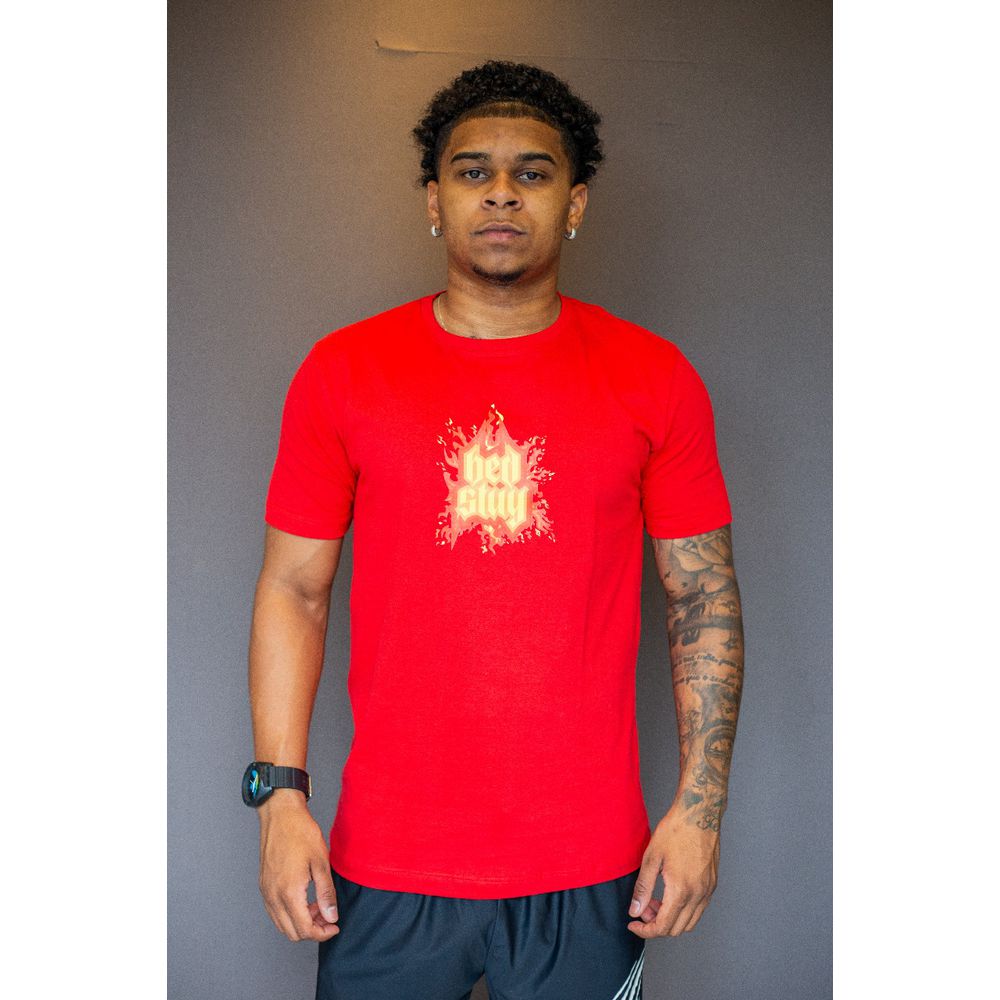 T-SHIRT TRADICIONAL VERMELHA FLAME - BED STUY BROOKLYN