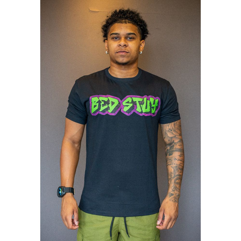 T-SHIRT TRADICIONAL BSB ROXO/VERDE - BED STUY BROOKLYN