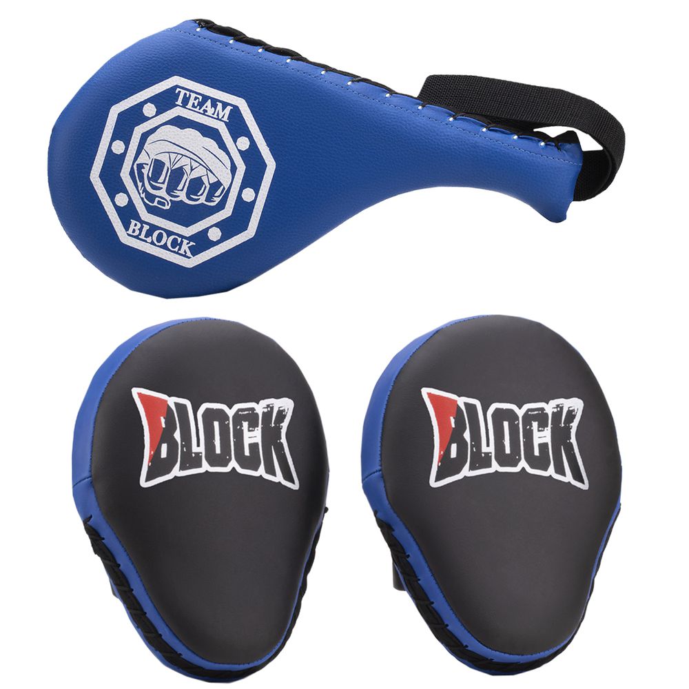 Kit Manopla De Foco e Raquete De Chute - Azul - BLOCK FITNESS