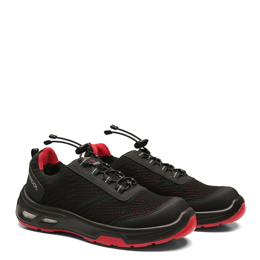 DETROIT ECO BTHT COMPOSITE + ANTIESTÁTICO PRETO COM SOLADO VERMELHO