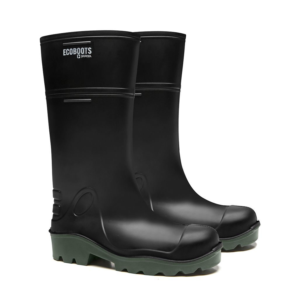 PURESAFE BOTA CANO LONGO PRETO SOLADO VERDE C/B (PA)