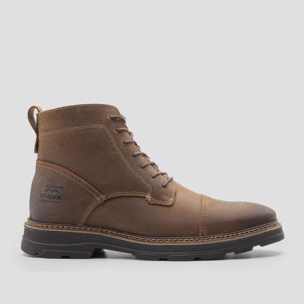 Bota Britton Lace Zip Hunter Bull Castor - Loja Oficial Bradok®