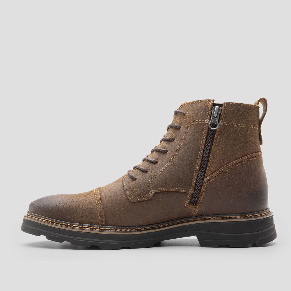 Bota Britton Lace Zip Hunter Bull Castor
