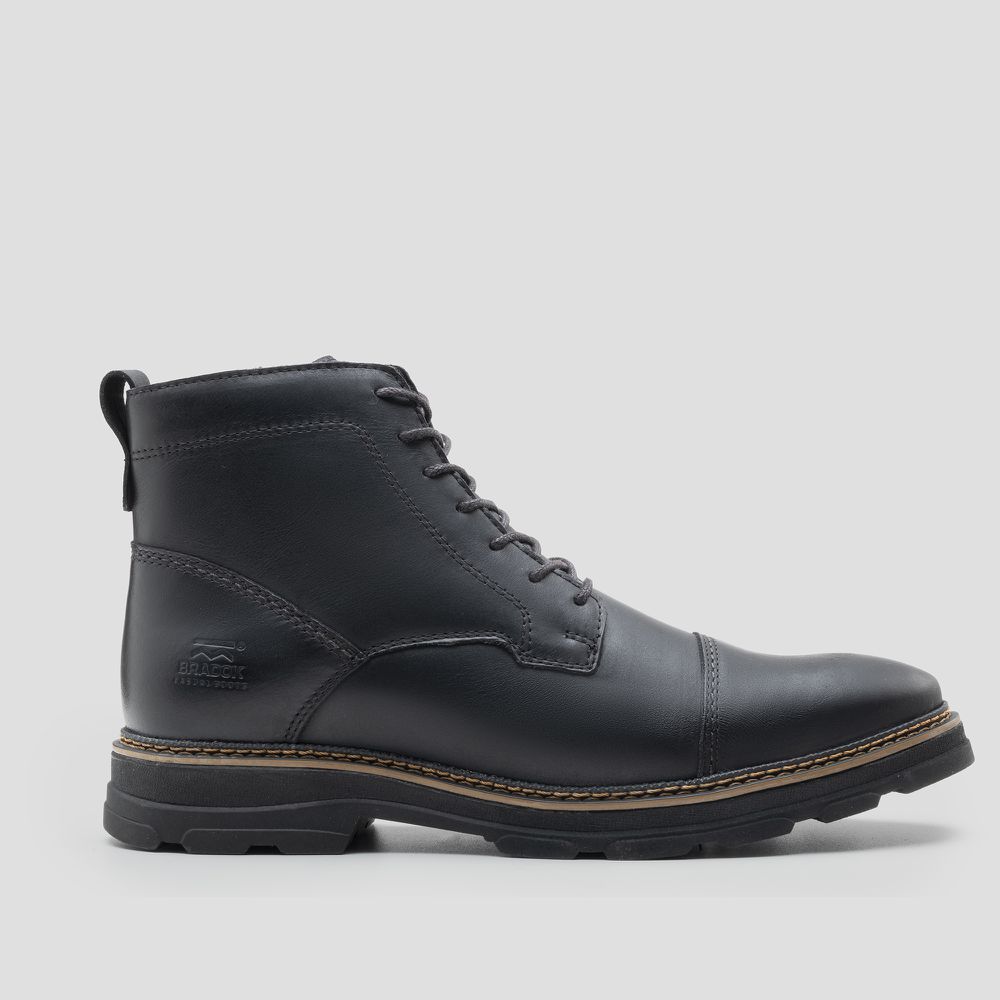 Bota Britton Lace Zip Preto - Loja Oficial Bradok®
