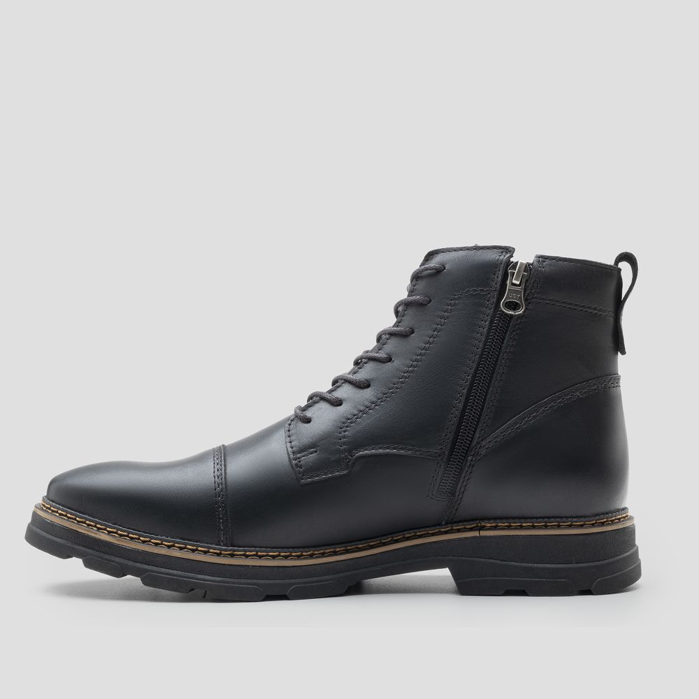 Bota Britton Lace Zip Preto
