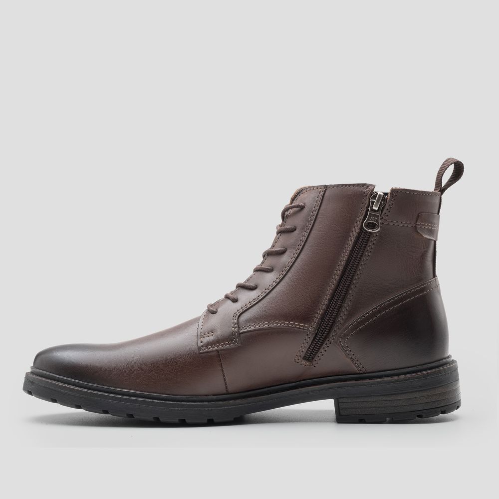 Bota London Double Zip Café