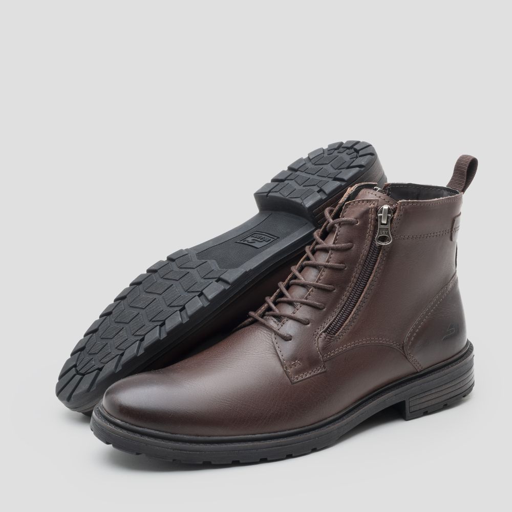 Bota London Double Zip Café