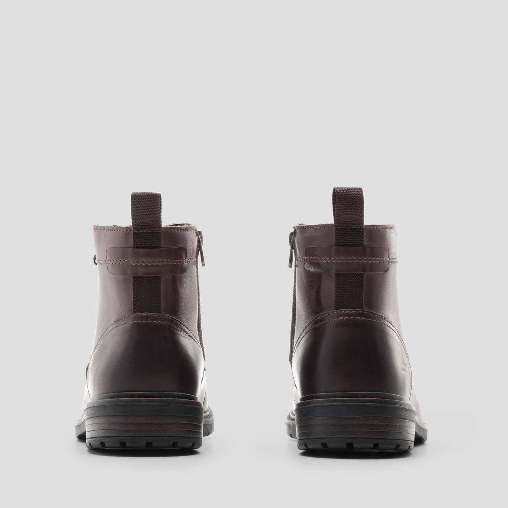 Bota London Double Zip Café
