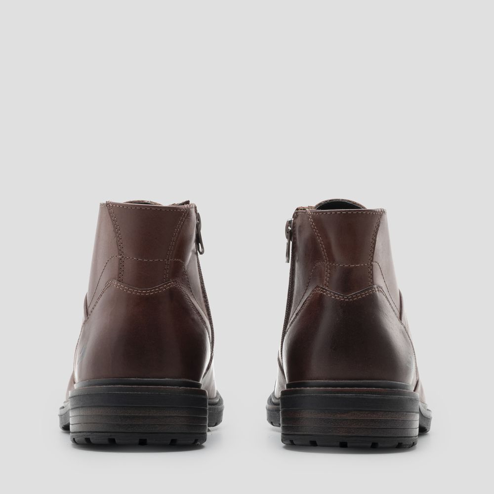 Bota London Lace Zip Havana