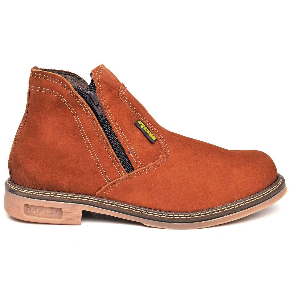 Botina Masculina Urbanos Com Zíper Ameixa - BRETÃO STORE