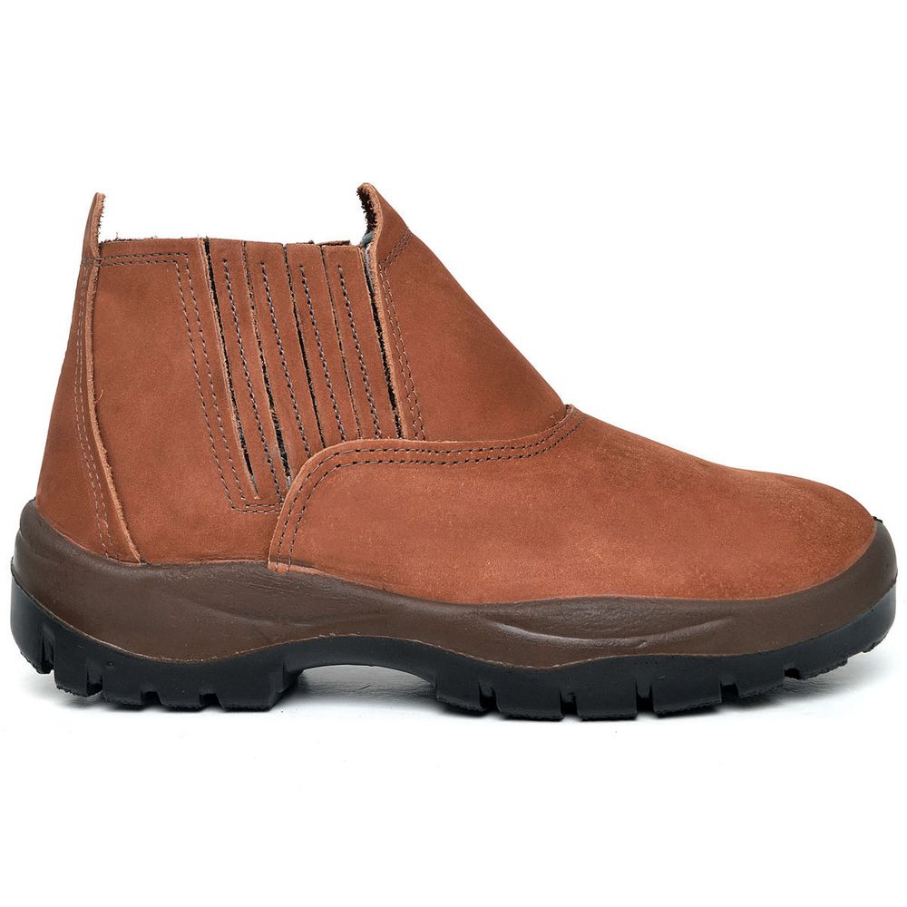 Bota de Segurança Reforçada Em Couro Legítimo Marr... - BRETÃO STORE