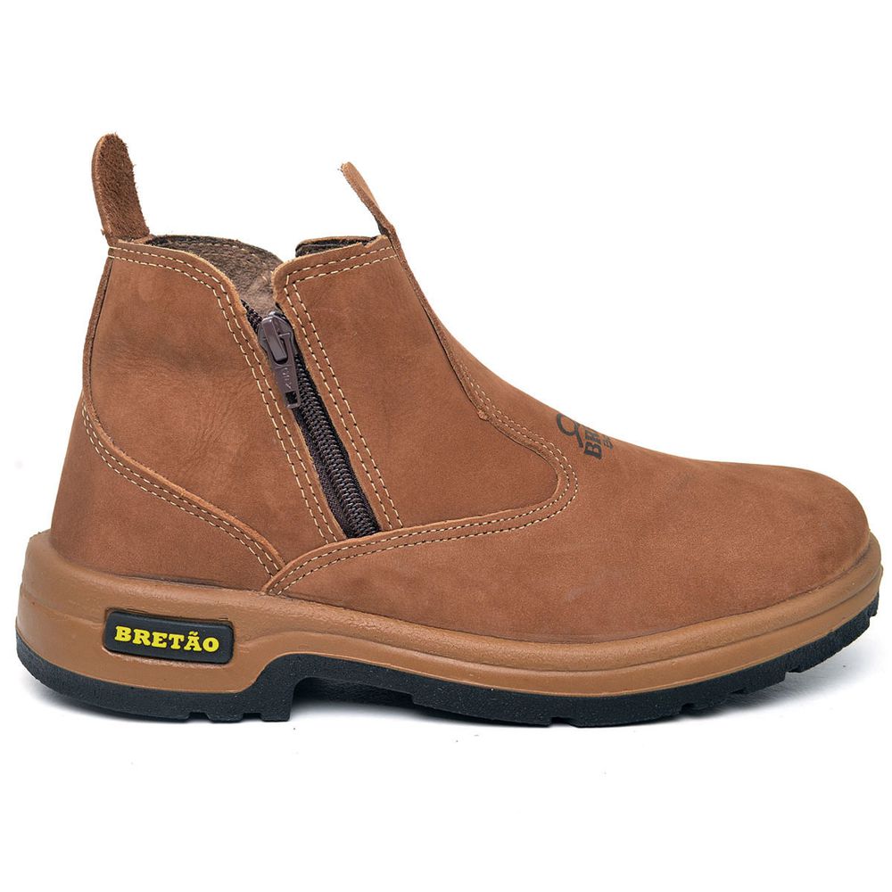 Botina Agrícola Masculina Com Ziper Rato - BRETÃO STORE