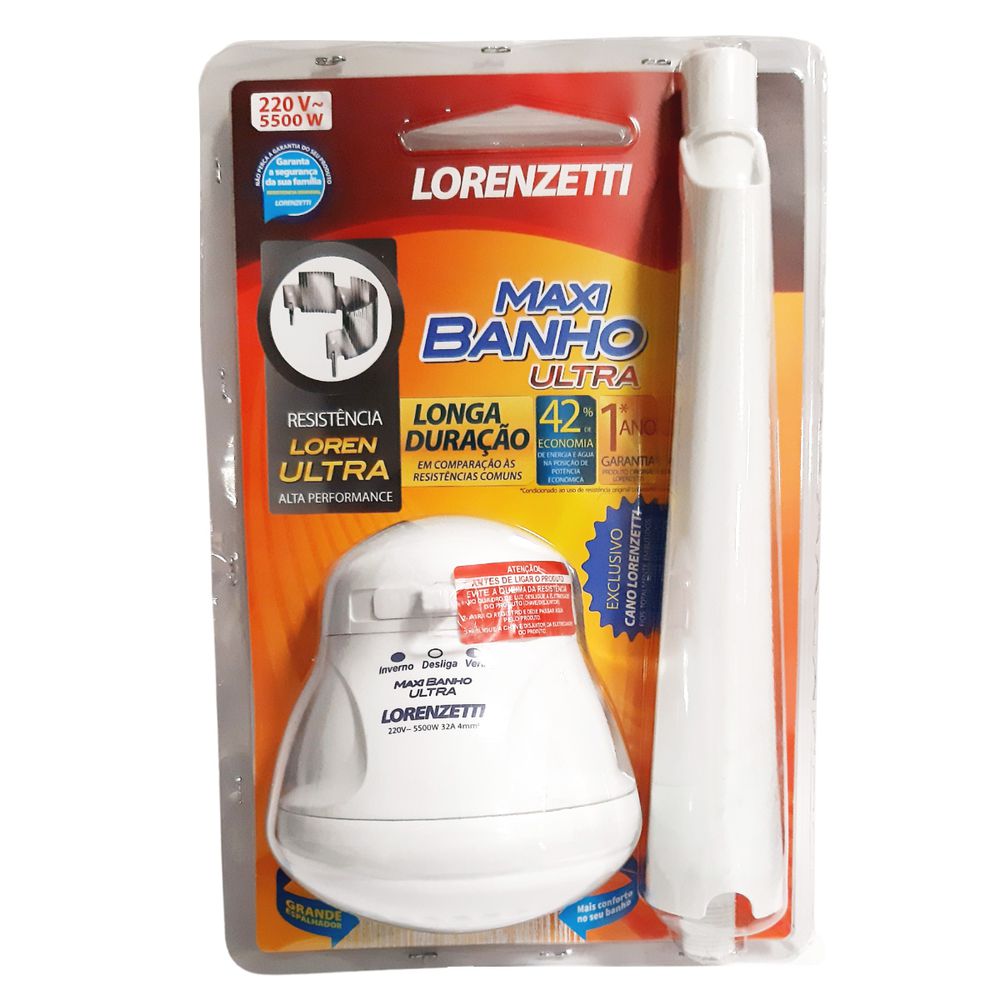 Chuveiro Lorenzetti Maxi Banho Ultra 127V ou 220V Com Cano | Broketto ...