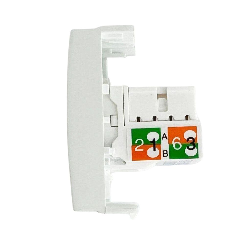 Módulo Tomada de rede RJ45 CAT.6 Branco Sleek Margirius | Broketto ...