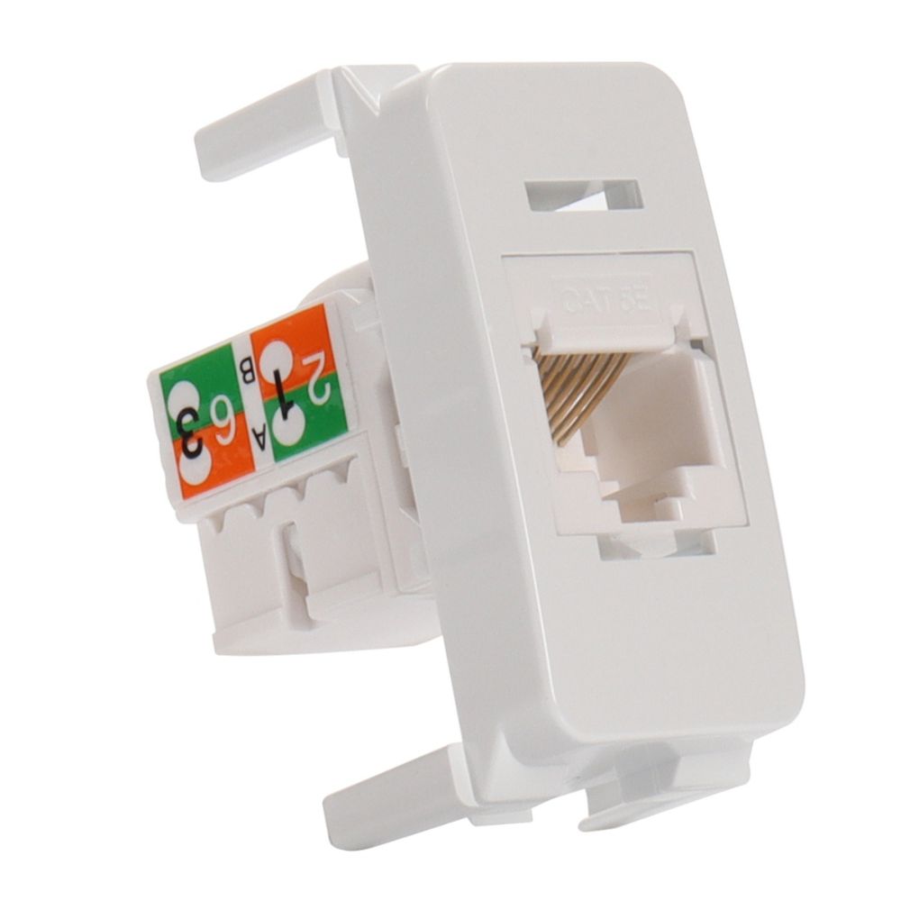 Módulo Tomada de Rede RJ45 CAT.5e Branco B3 Margirius | Broketto ...