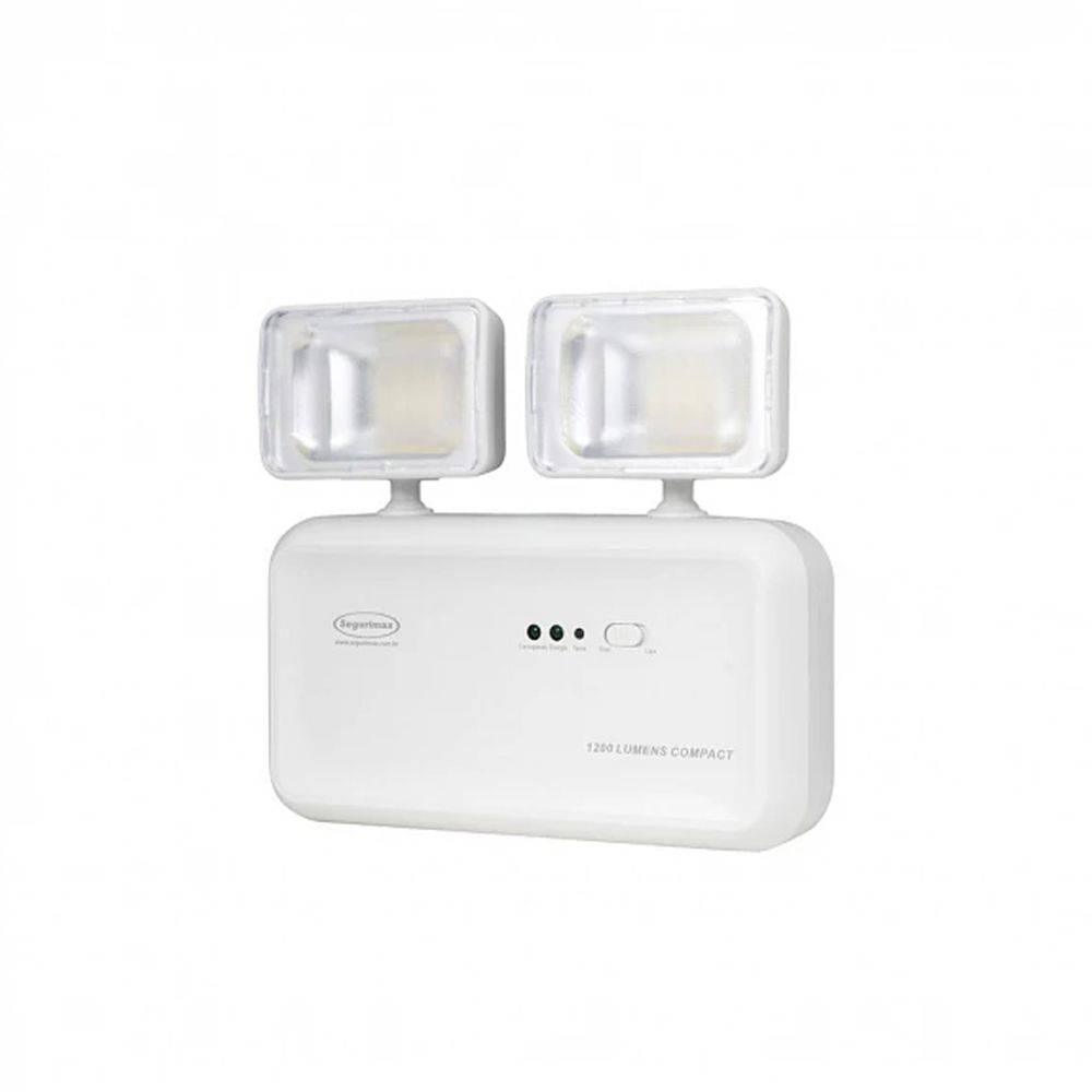 Luminária Led Emergência 2 Faróis 1200 Lúmens Segurimax Broketto Materiais Elétricos