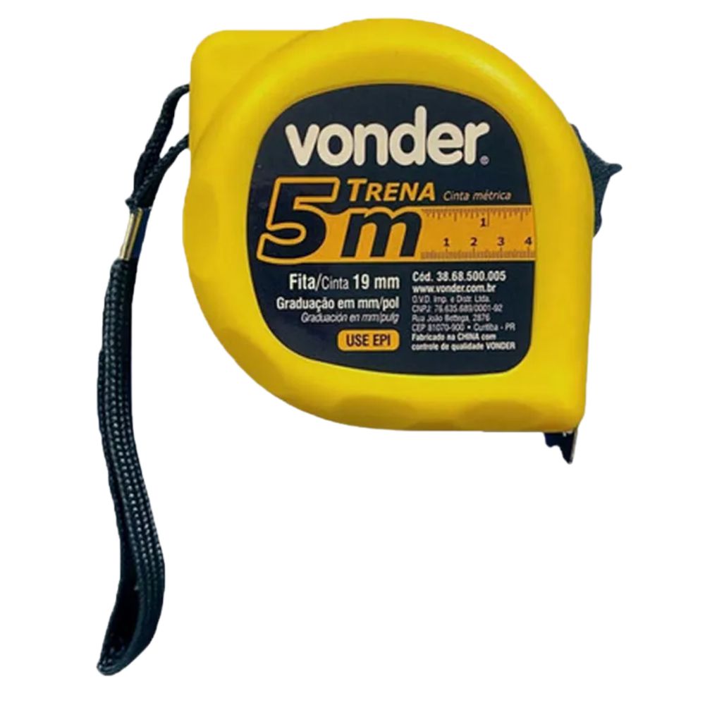 Trena Curta de Aço 5m x 19mm Com Trava Vonder | Broketto Materiais ...