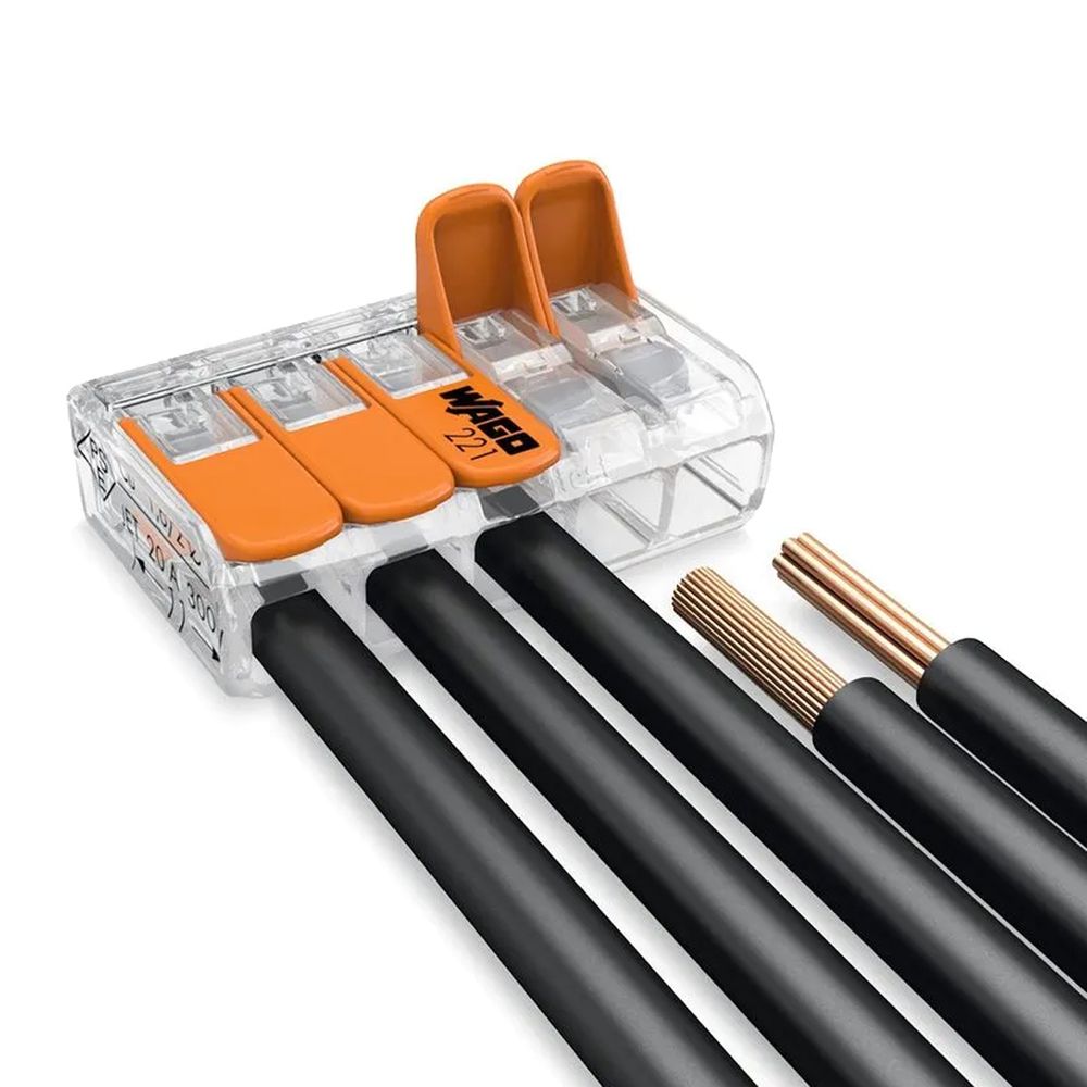 Lot De 1000 Connecteurs WAGO 2 Fils – 0.14-4mm², 32A 450V, Réutilisables, Pour Câbles Souples, Générique