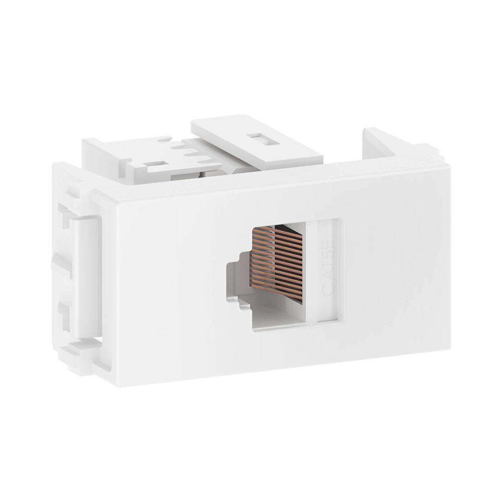 Módulo Tomada RJ45 Com Keystone CAT5E Branco Weg Refinatto | Broketto ...